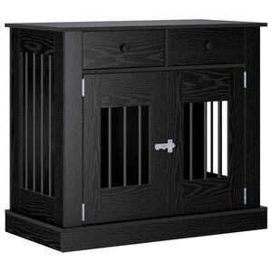 vidaXL Hundek&auml;figm&ouml;bel Schwarz Eichen-Optik 90 x 47,5 x 80 cm