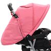 vidaXL Tandem-Kinderwagen Stahl Rosa und Schwarz