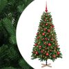vidaXL K&uuml;nstlicher Weihnachtsbaum mit Weihnachtskugel 120 cm 150 LEDs