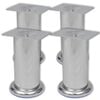 vidaXL 4 x M&ouml;belfu&szlig; Sofafu&szlig; Sockelfu&szlig; Chrom rund 120 mm