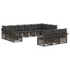 vidaXL Gartensofa-set 13 pcs Grau Poly-Rattan