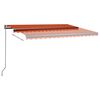 vidaXL Standmarkise Automatisch 400x300 cm Orange/Braun