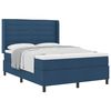 vidaXL Boxspringbett mit Matratze mit Kopfteil Blau 200 x 160 cm Stoff