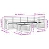 vidaXL Sofagarnituren 6 pcs Natur Massivholz Akazie