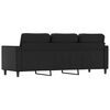 vidaXL 3-Sitzer-Sofa Schwarz 180 cm Kunstleder