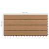 vidaXL Terrassenfliese 6 pcs Braun 60 x 30 cm WPC