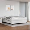 vidaXL Boxspringbett mit Matratze Wei&szlig; 160x200 cm Kunstleder