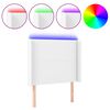 vidaXL LED Kopfteil Weiß 83x16x118/128 cm Kunstleder