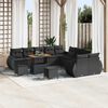 vidaXL Garten-Sofa-Set mit Kissen mit Speicher 13 pcs Schwarz
