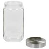vidaXL Vorratsgl&auml;ser mit Silbernem Deckel 6 Stk. 2100 ml