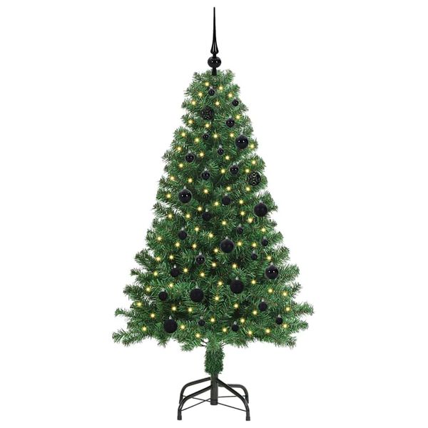 vidaXL K&uuml;nstlicher Weihnachtsbaum mit 150 LEDs mit St&auml;nder Gr&uuml;n 150 cm