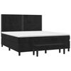 vidaXL Boxspringbett mit Matratze Schwarz 180x200 cm Samt