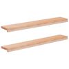 vidaXL Fensterb&auml;nke 2 stk. Natur 90 x 15 x 2 cm Massivholz Buche