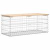 vidaXL Gartenbank aus Gabionen 103x44x42 cm Massivholz Kiefer
