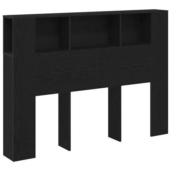 vidaXL Kopfteil Schrank Schwarz Eichen-Optik 140 x 19 x 104,5 cm