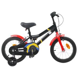 vidaXL Kinderfahrrad 14 Zoll f&uuml;r 3-5 Jahre alt Schwarz Rot