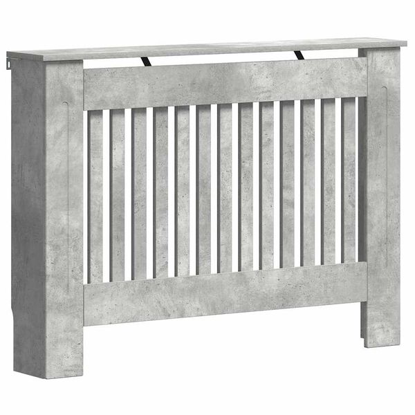 vidaXL Heizkörperabdeckung Beton Grau 112 x 19 x 81,5 cm Holzwerkstoff