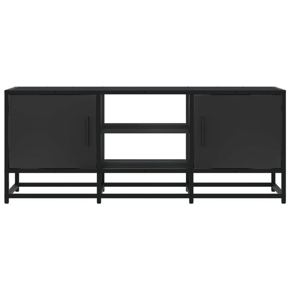 vidaXL TV-Schrank Schwarz 100x35x41 cm Holzwerkstoff und Metall