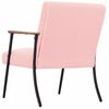 vidaXL Sessel Rosa 59 x 75 x 78 cm Lockiger woll&auml;hnlicher Stoff