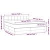 vidaXL Boxspringbett mit Matratze Dunkelblau 180x200 cm Samt