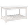 vidaXL Gartentisch Wei&szlig; 82,5x50,5x45 cm Massivholz Kiefer