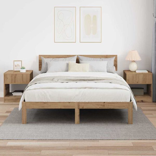 vidaXL Beistelltisch 2 pcs Artisan-Eiche 40,5 x 40 x 45 cm