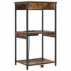 vidaXL Nachttisch Ger&auml;ucherte Eiche 41 x 31 x 76 cm Holzwerkstoff