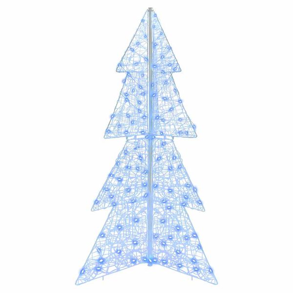 vidaXL Weihnachtsbaum mit 160 LEDs Blau 150 cm Acryl
