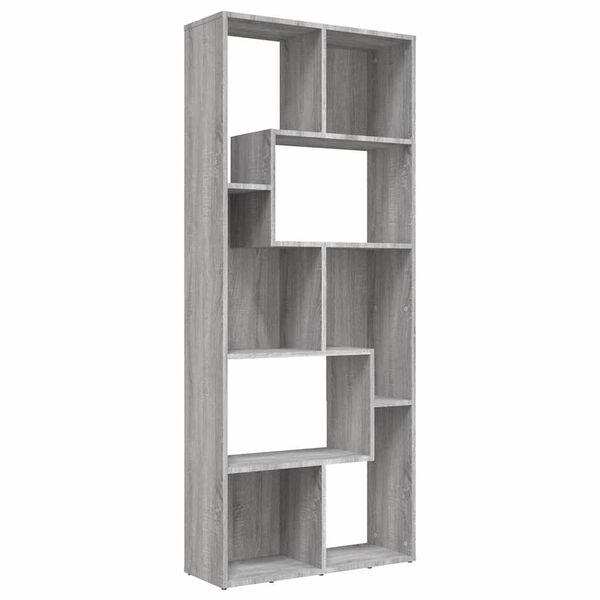 vidaXL B&uuml;cherregal Grau Sonoma 67x24x161 cm Holzwerkstoff