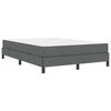 vidaXL Boxspringbett mit Matratze Dunkelgrau 140 x 200 cm Stoff