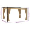 vidaXL Pavillon 4x3 m Taupe