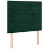 vidaXL LED Kopfteil Dunkelgr&uuml;n 90x5x118/128 cm Samt
