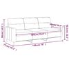 vidaXL 3-Sitzer-Sofa Hellgrau 180 cm Stoff