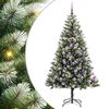 vidaXL K&uuml;nstlicher Klapp-Weihnachtsbaum mit Schnee&uuml;berzug 300 LEDs