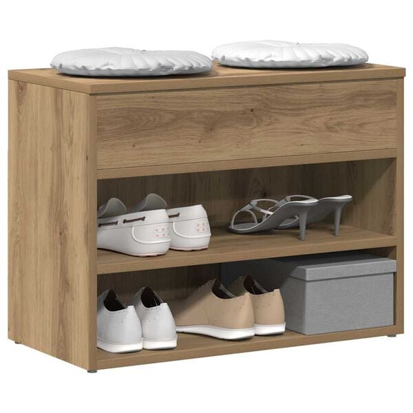 vidaXL Schuhbank Artisan-Eiche 60x30x45 cm Holzwerkstoff