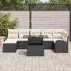 vidaXL Gartensofa-set mit Speicher 8 pcs Schwarz und Creme Poly-Rattan