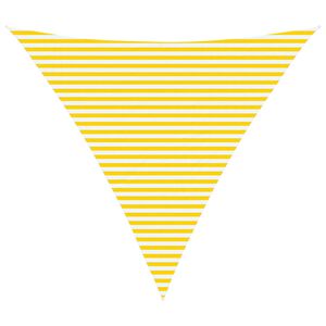 vidaXL Sonnensegel Gelb und Wei&szlig; 5 x 5 x 5 m 100 % Polyester Oxford