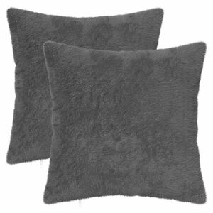 vidaXL Kissenbezug 2 stk. HEERLEN Dunkelgrau 35 x 35 cm