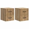 vidaXL Wandmontierter Nachttisch 2 pcs Artisan-Eiche 34,5 x 33 x 40 cm