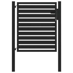 vidaXL Gartentor Abschlie&szlig;bar Schwarz 100x100 cm Aluminium