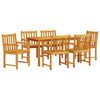 vidaXL Garten Essgruppe 7 Stk. Braun Massivholz Akazie