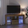 vidaXL Eck-LED-TV-Schrank Artisan-Eiche 100 x 40 x 50 cm Holzwerkstoff