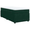 vidaXL Boxspringbett mit Matratze Dunkelgr&uuml;n 80x200 cm Samt