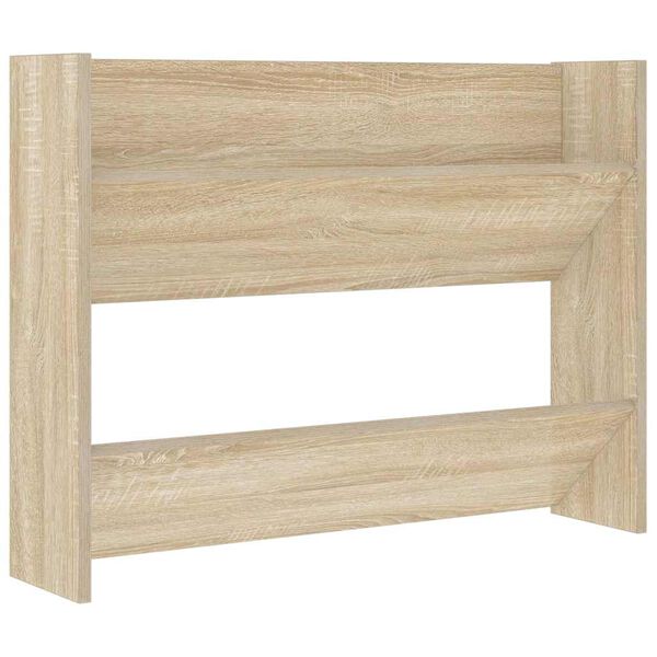 vidaXL Wand-Schuhschrank Sonoma-Eiche 80x18x60 cm Holzwerkstoff