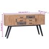vidaXL Beistellschrank 110x30x75 cm Massivholz Teak