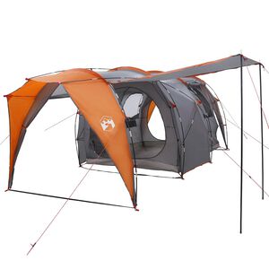 vidaXL Tunnelzelt 4 Personen Grau und Orange