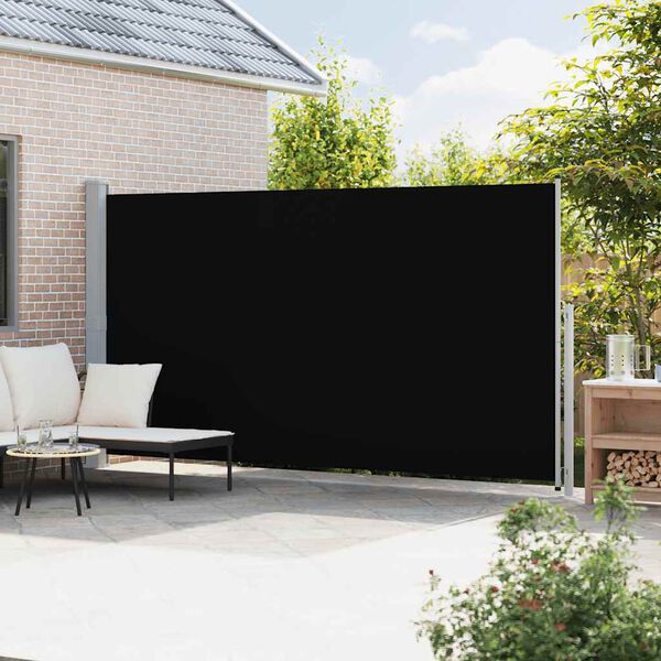 vidaXL Seitenmarkise Ausziehbar 200x500 cm Schwarz
