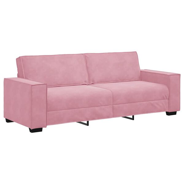 vidaXL 3-Sitzer-Sofa Rosa 180 cm Samt