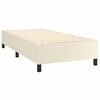 vidaXL Boxspringbett mit Matratze Creme 90x190 cm Kunstleder