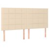 vidaXL Boxspringbett mit Matratze Creme 200x200 cm Stoff